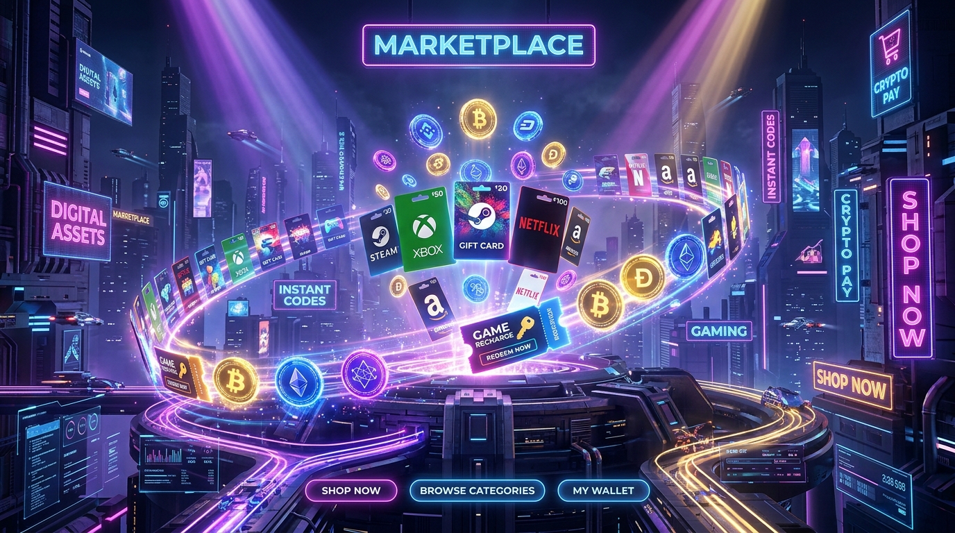 شحن فوري لأشهر الألعاب العالمية والعملات الرقمية